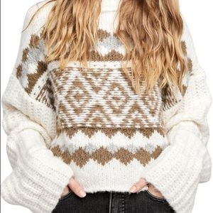 Free People New Alpine Pullover in Snowy Forest